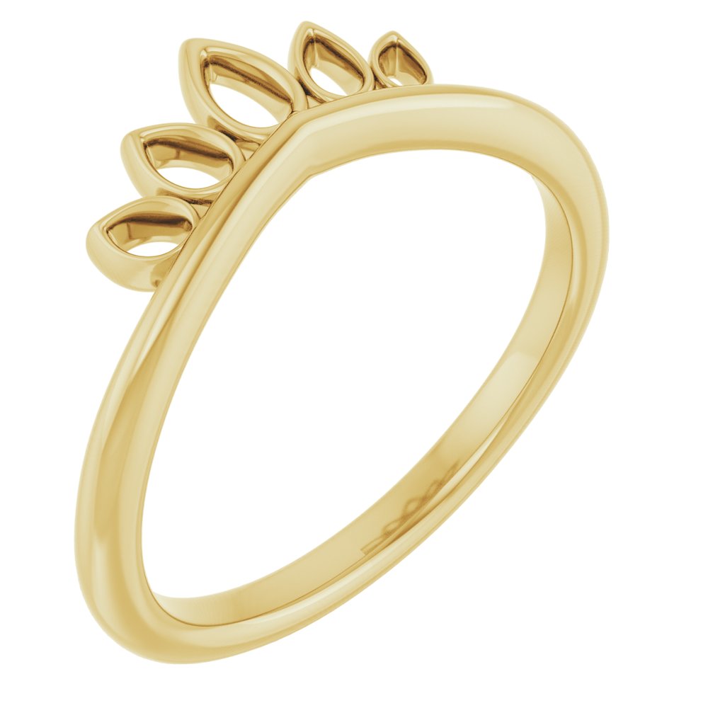 14K Yellow Crown Ring