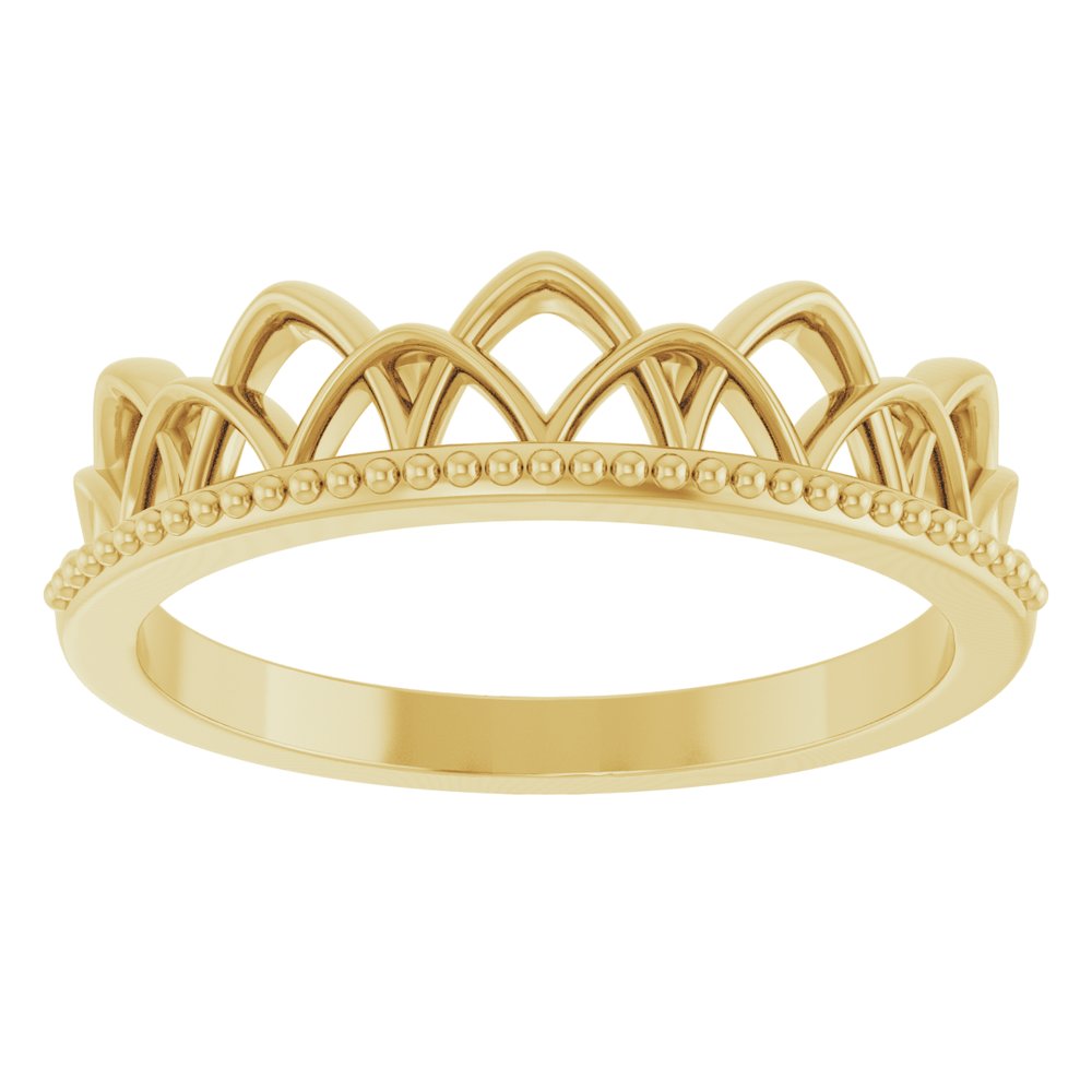
                  
                    14K Yellow Stackable Crown Ring
                  
                