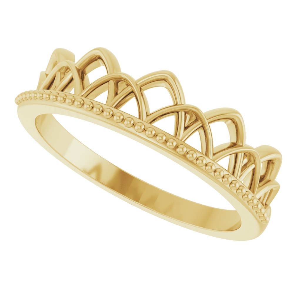
                  
                    14K Yellow Stackable Crown Ring
                  
                