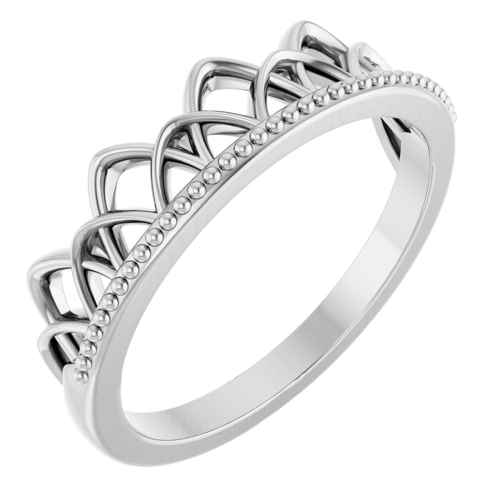 Sterling Silver Stackable Crown Ring