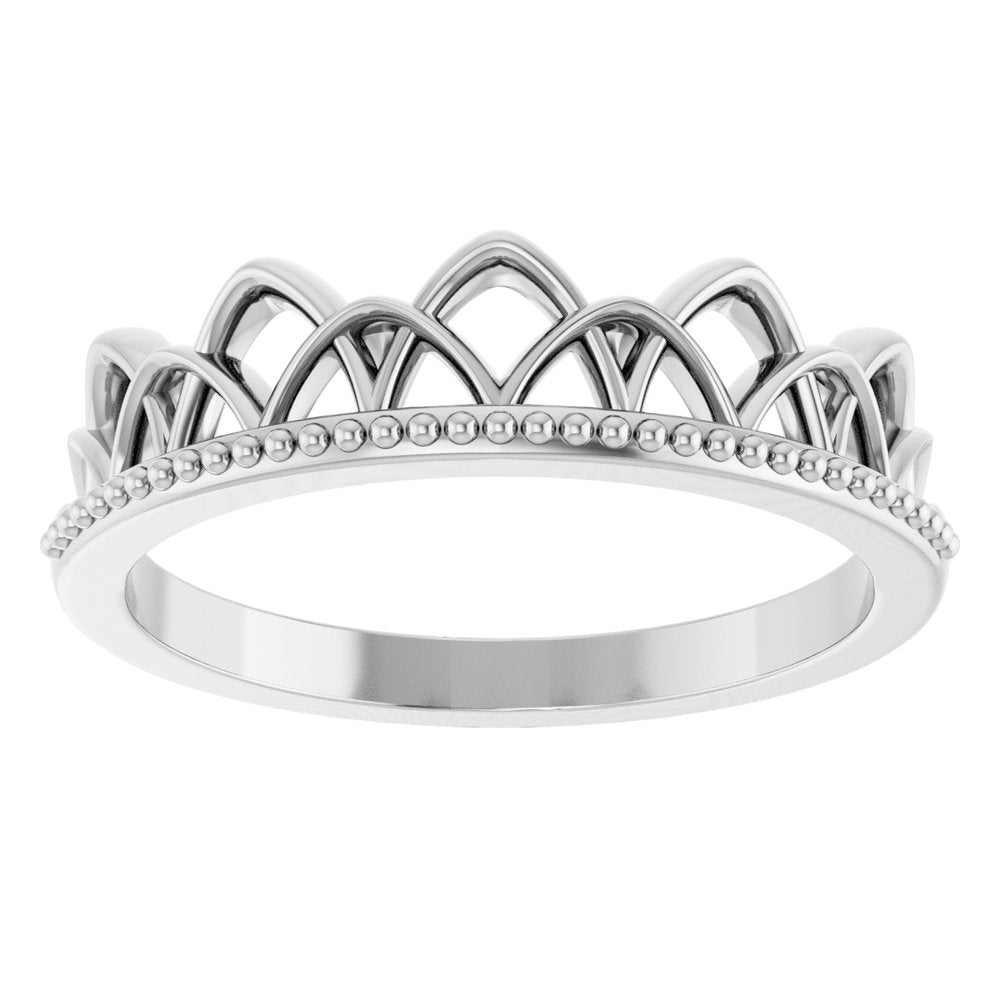
                  
                    Sterling Silver Stackable Crown Ring
                  
                