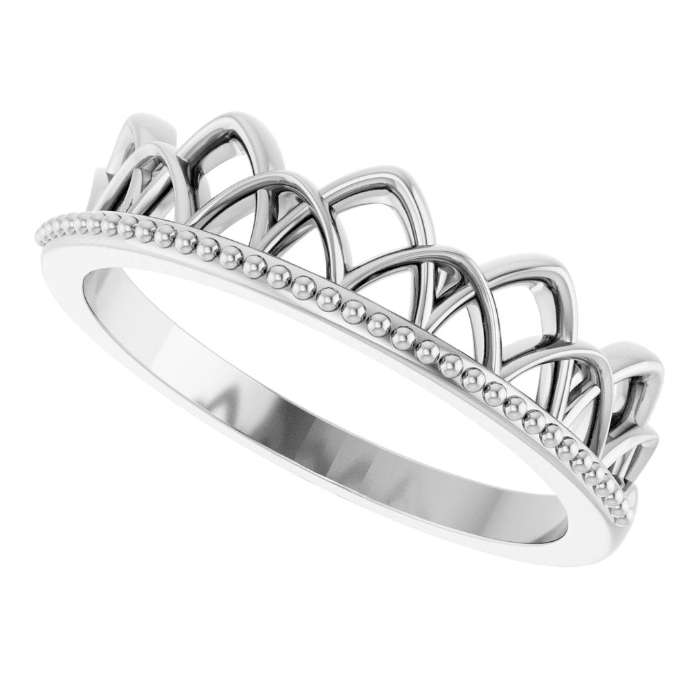 
                  
                    Sterling Silver Stackable Crown Ring
                  
                