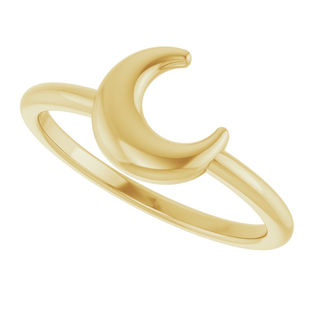 
                  
                    14K Yellow Crescent Moon Ring
                  
                