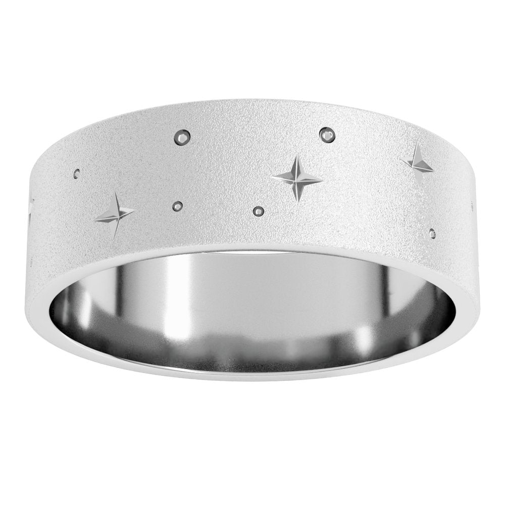 
                  
                    Continuum Sterling Silver 7 mm Star Band with Glass Blast Finish
                  
                