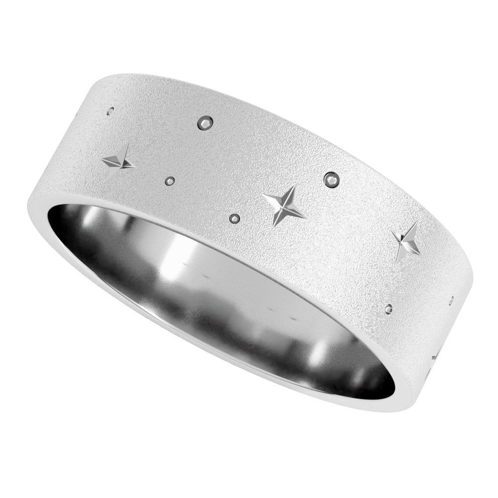 
                  
                    Continuum Sterling Silver 7 mm Star Band with Glass Blast Finish
                  
                