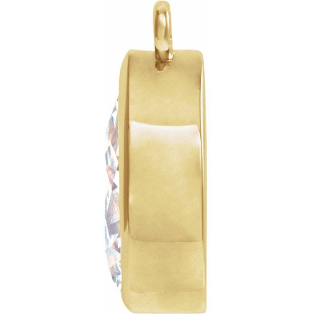 14K Yellow .05 CT Lab-Grown Diamond Dangle