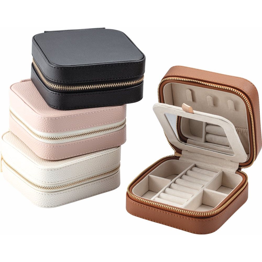 Leatherette Treasure Chest with Mirror