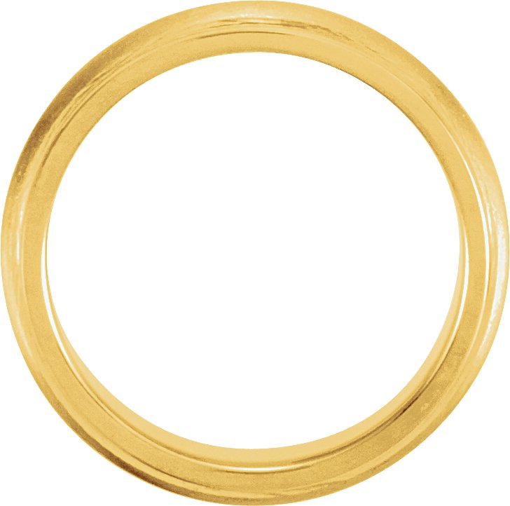 14K Yellow Gold 5 mm Grooved Comfort-Fit Half Round Band