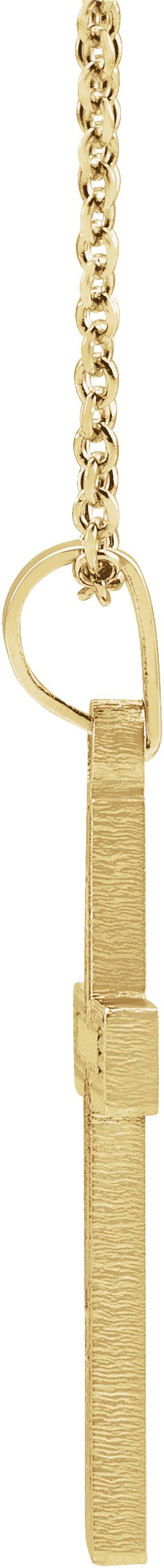 14K Yellow Gold Cross 18