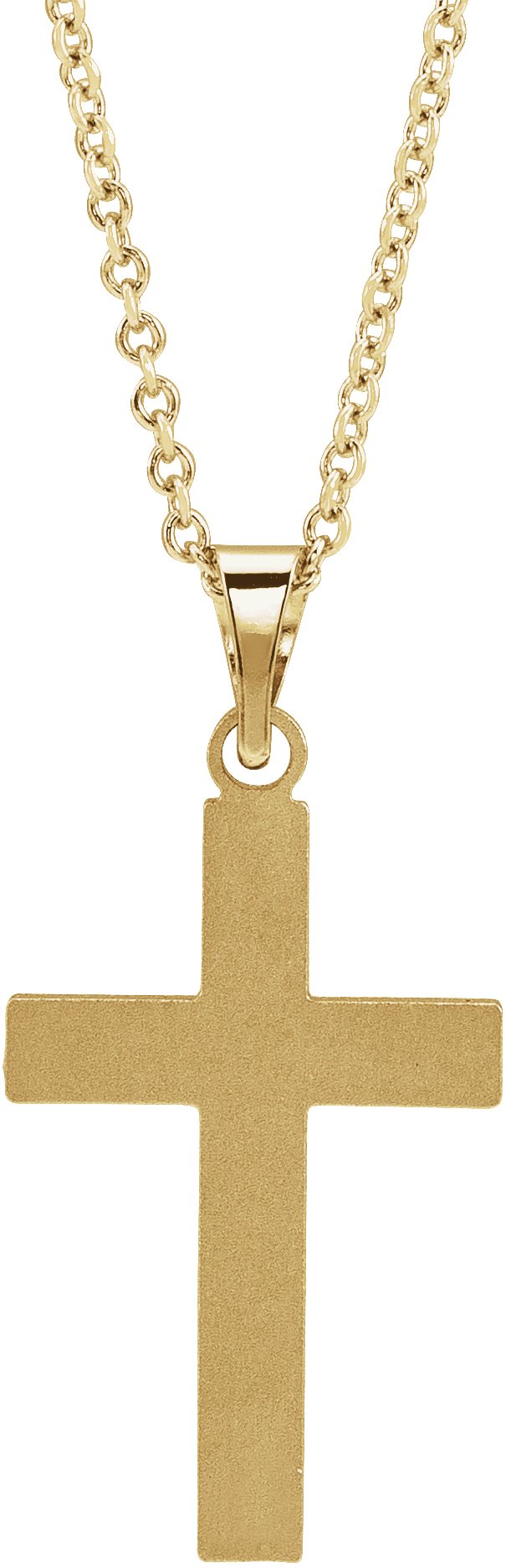 14K Yellow Gold Cross 18
