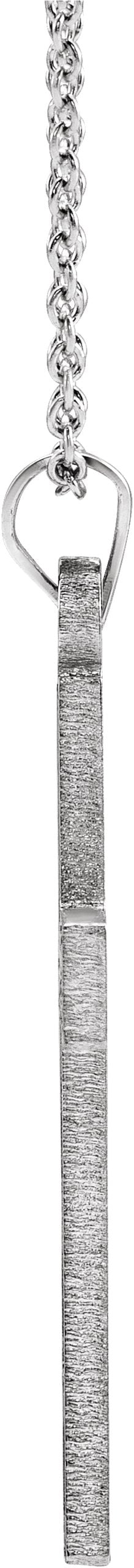 14K White Gold Cross 18