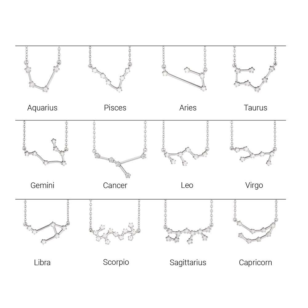 
                  
                    14k Yellow Zodiac Star Constellation Necklace
                  
                