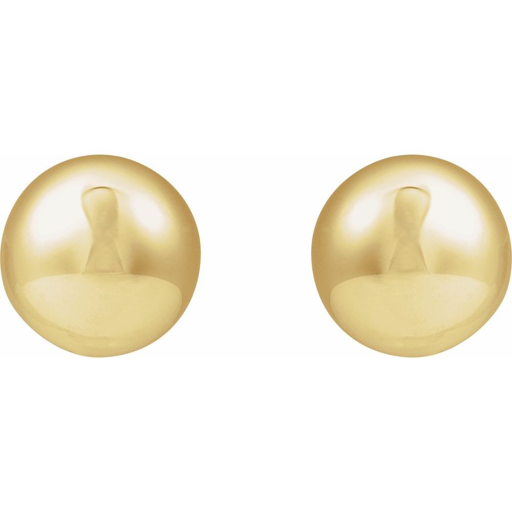 14K Yellow 18 mm Electroform Domed Earrings