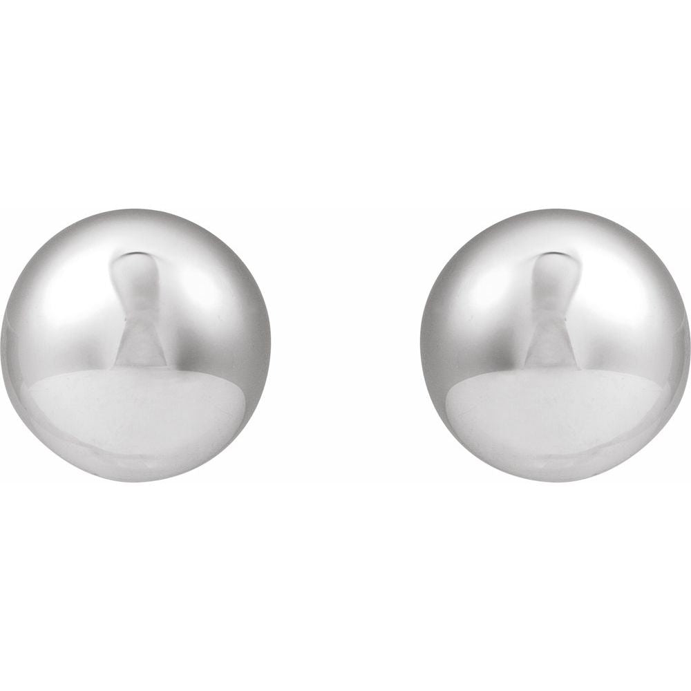 Sterling Silver 18 mm Electroform Domed Earrings
