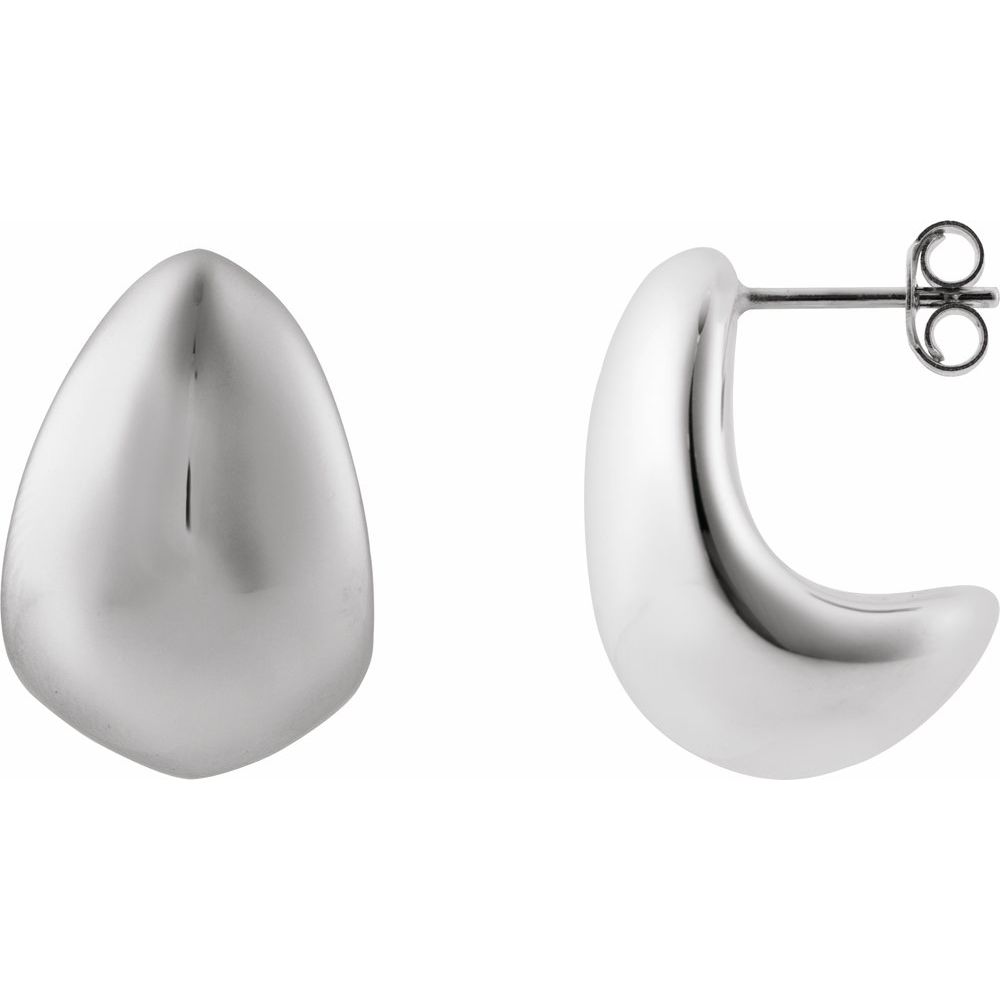 Sterling Silver Electroform Teardrop Earrings