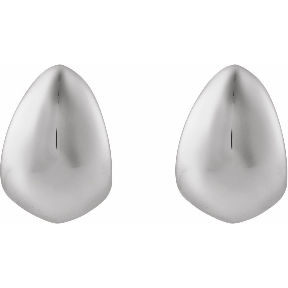 Sterling Silver Electroform Teardrop Earrings