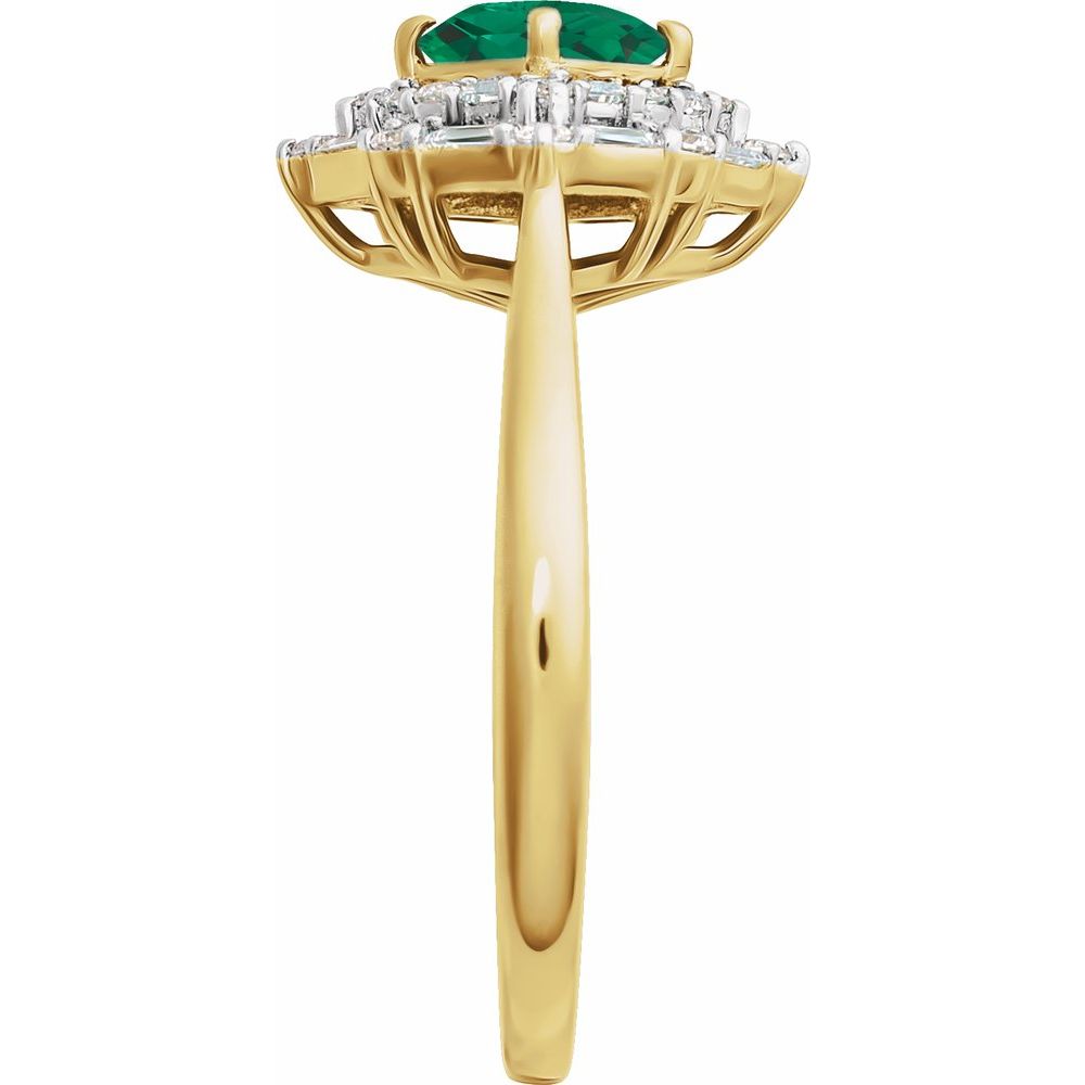 
                  
                    14K Yellow Natural Emerald & 1/3 CTW Natural Diamond Ring
                  
                