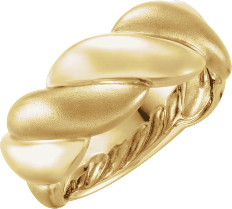14K Yellow Gold Rope Ring