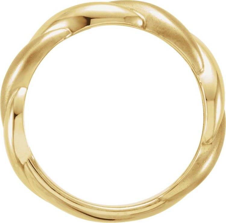 14K Yellow Gold Rope Ring
