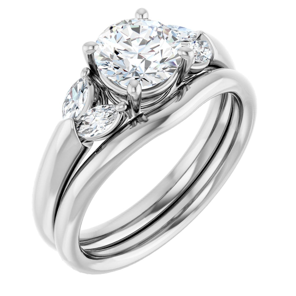 
                  
                    14K White Round 1 ct Engagement Ring
                  
                
