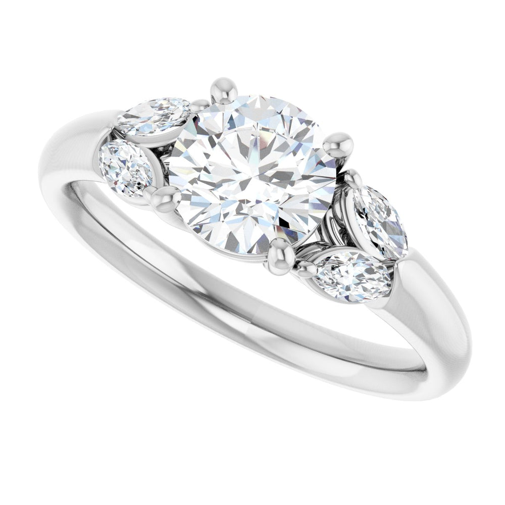
                  
                    14K White Round 1 ct Engagement Ring
                  
                