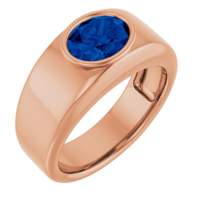
                  
                    Lab-Grown Blue Sapphire Bezel Ring
                  
                