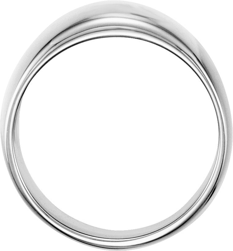 14K White Gold Dome Ring
