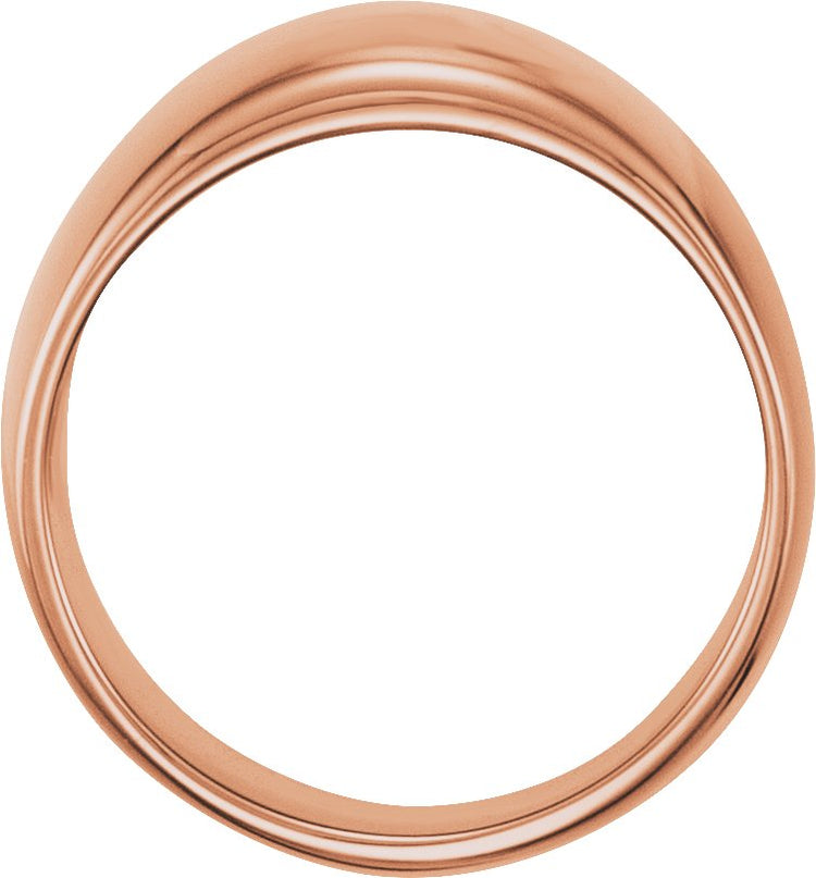 14K Rose Gold Dome Ring
