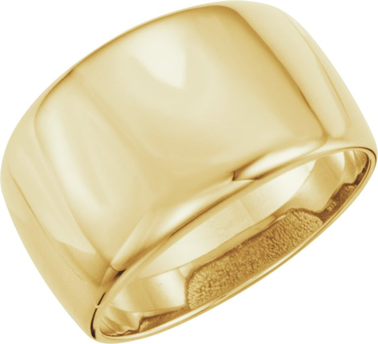 14K Yellow Gold Dome Ring