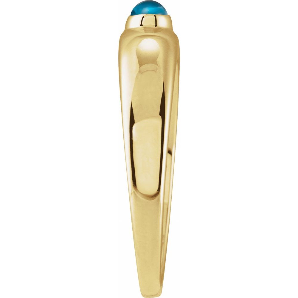 
                  
                    14K Yellow Natural London Blue Topaz Cabochon Dome Ring
                  
                