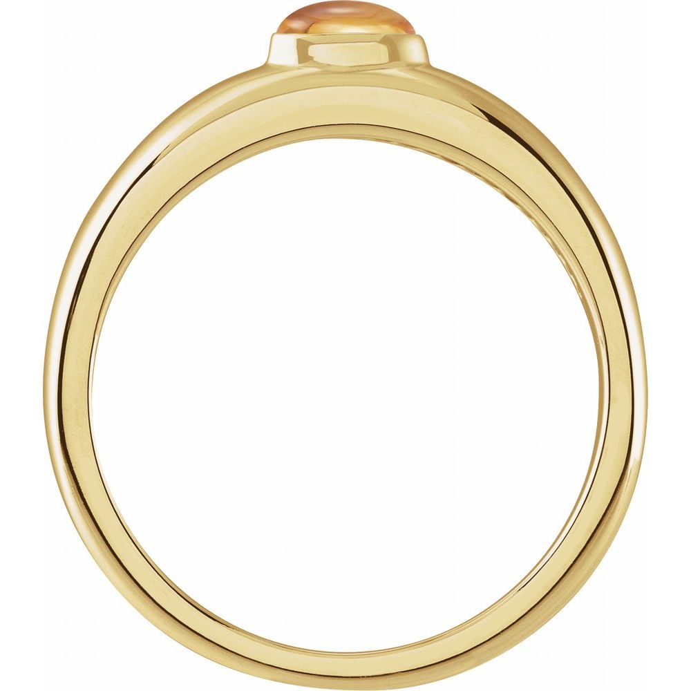 14K Yellow Natural Citrine Dome Ring