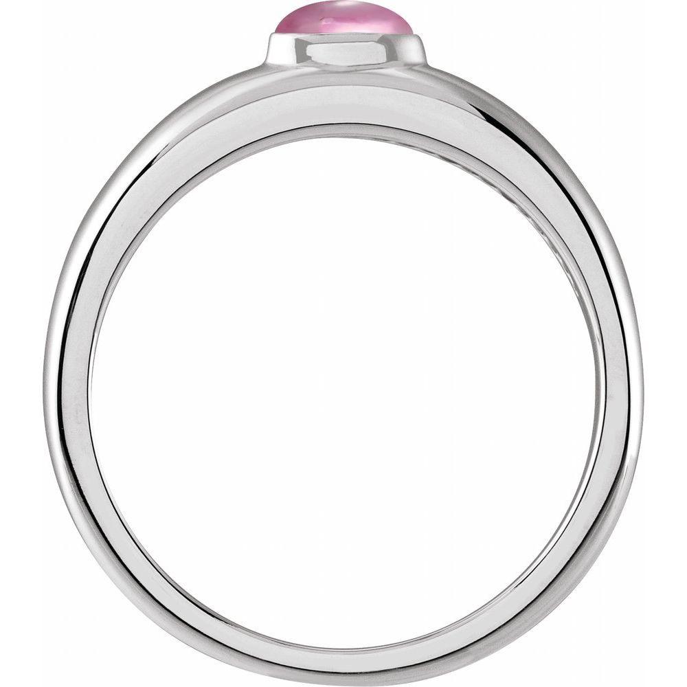 
                  
                    Sterling Silver Natural Pink Tourmaline Dome Ring
                  
                