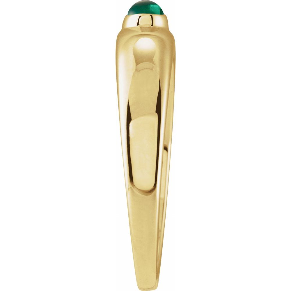
                  
                    14K Yellow Natural Emerald Dome Ring
                  
                