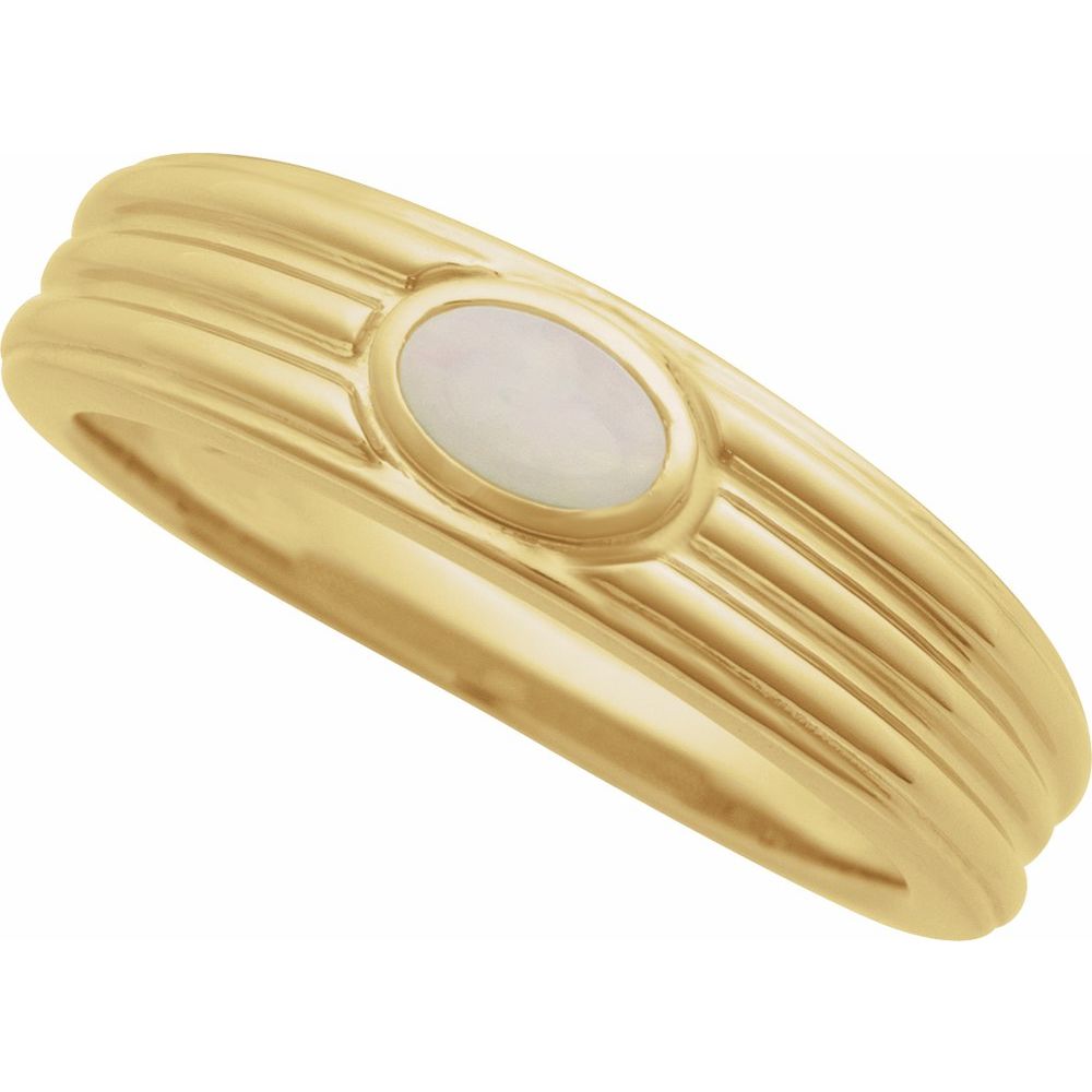 
                  
                    14K Yellow 5x3 mm Oval Natural White Opal Cabochon Ring
                  
                