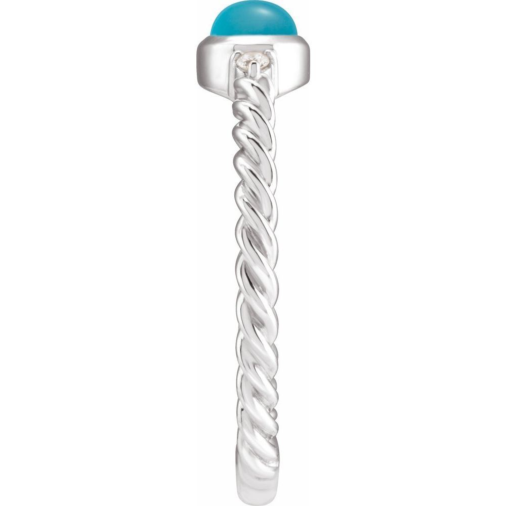 
                  
                    Sterling Silver Natural Turquoise & .03 CTW Natural Diamond Cabochon Ring
                  
                