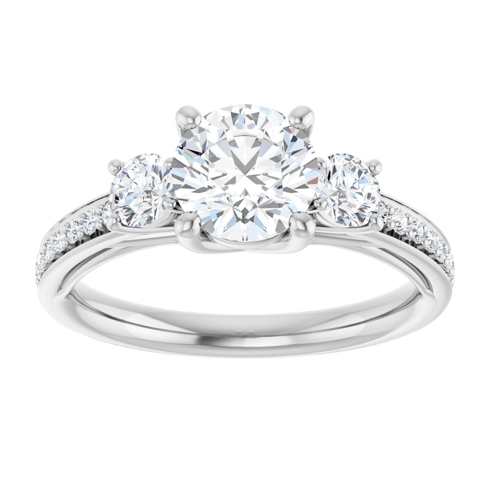 
                  
                    14K White Round 1 ct Engagement Ring
                  
                