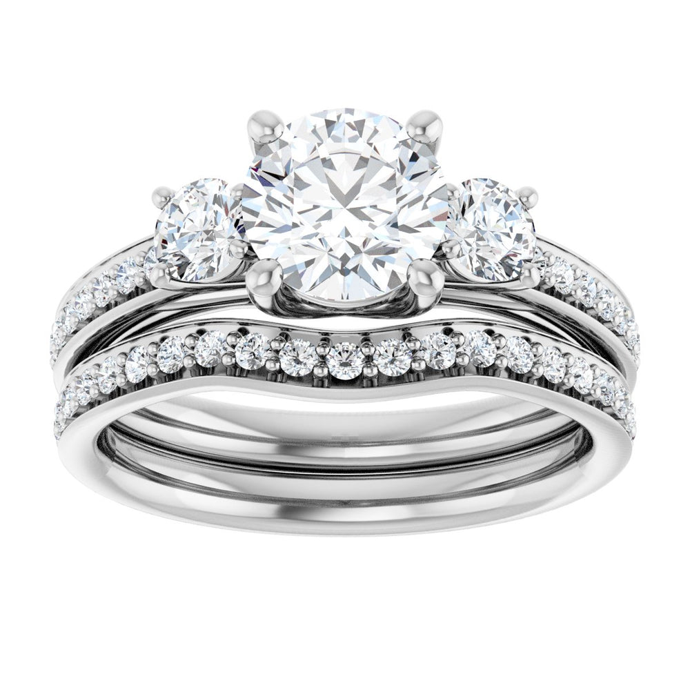 
                  
                    14K White Round 1 ct Engagement Ring
                  
                