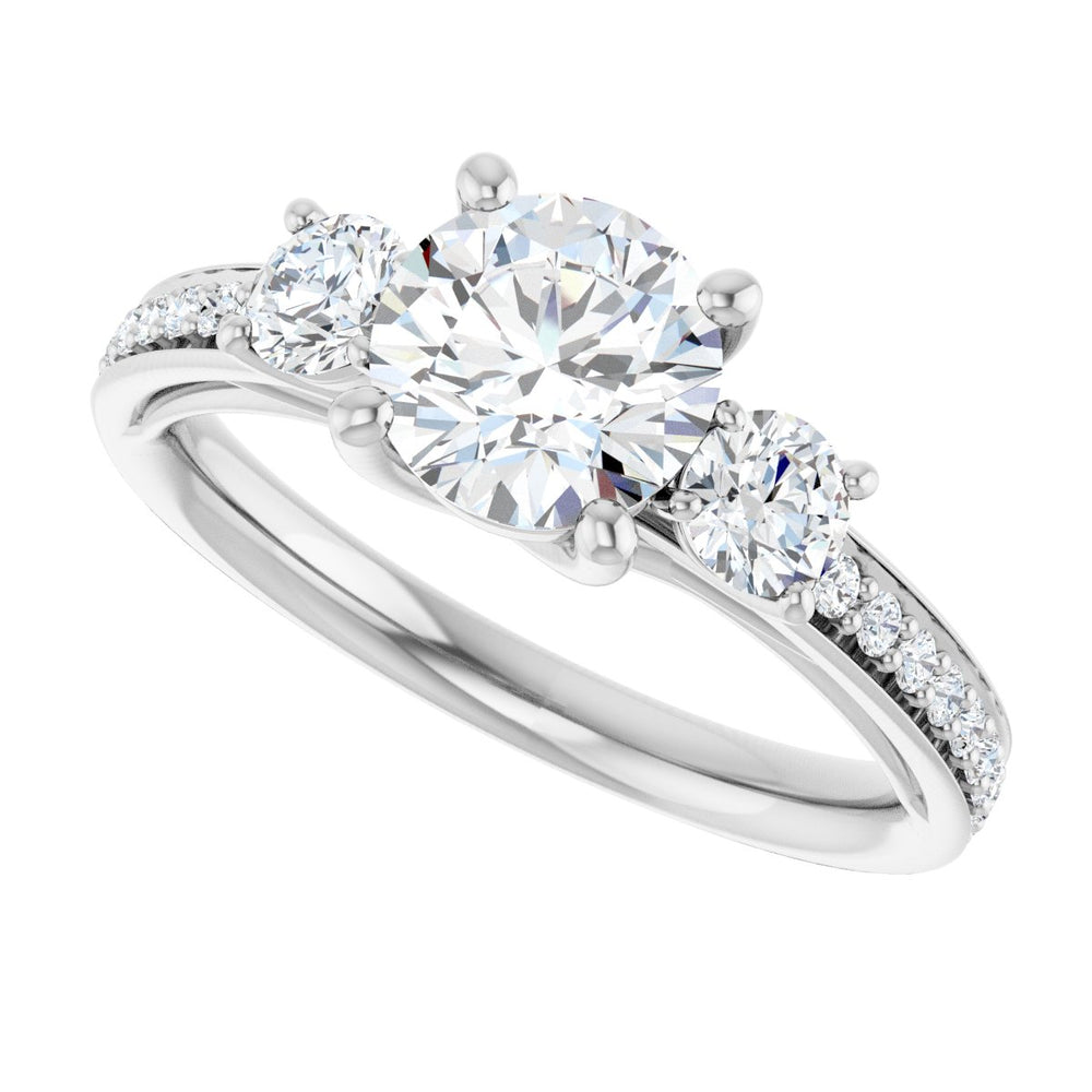
                  
                    14K White Round 1 ct Engagement Ring
                  
                