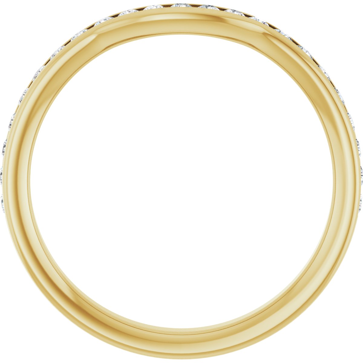 1/3 ct Lab-Grown Diamond Contour Band in 14K Yellow Gold — view 2