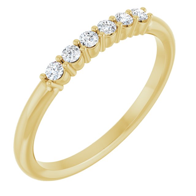 14K Yellow 1/8 CTW Natural Diamond Stackable Ring