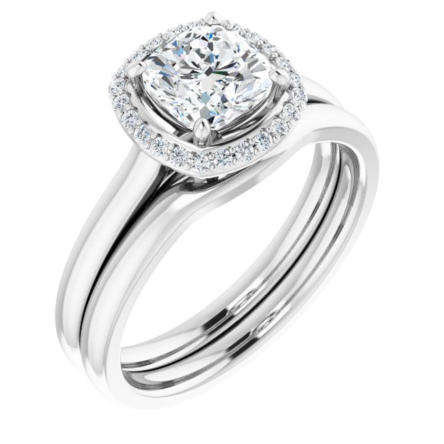 
                  
                    14K White Cushion 1 1/4 ct Engagement Ring
                  
                
