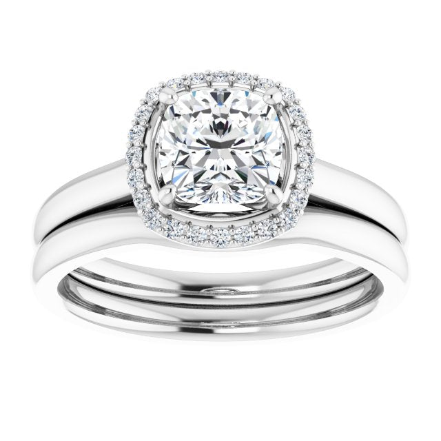 
                  
                    14K White Cushion 1 1/4 ct Engagement Ring
                  
                