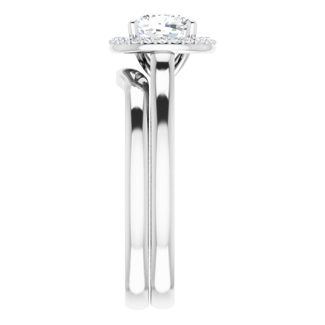 
                  
                    14K White Cushion 1 1/4 ct Engagement Ring
                  
                