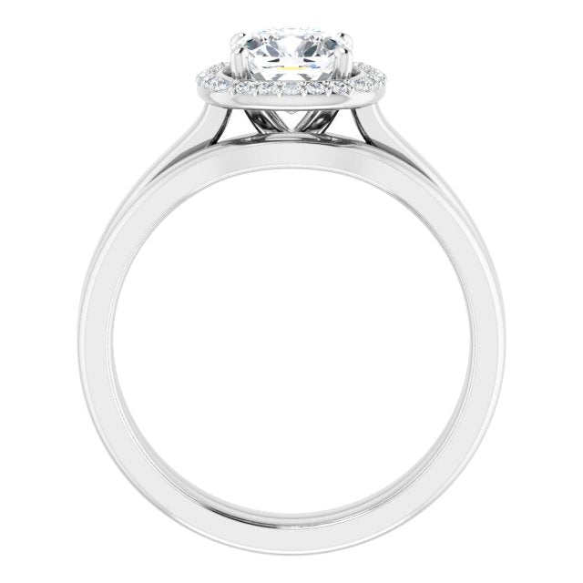 
                  
                    14K White Cushion 1 1/4 ct Engagement Ring
                  
                