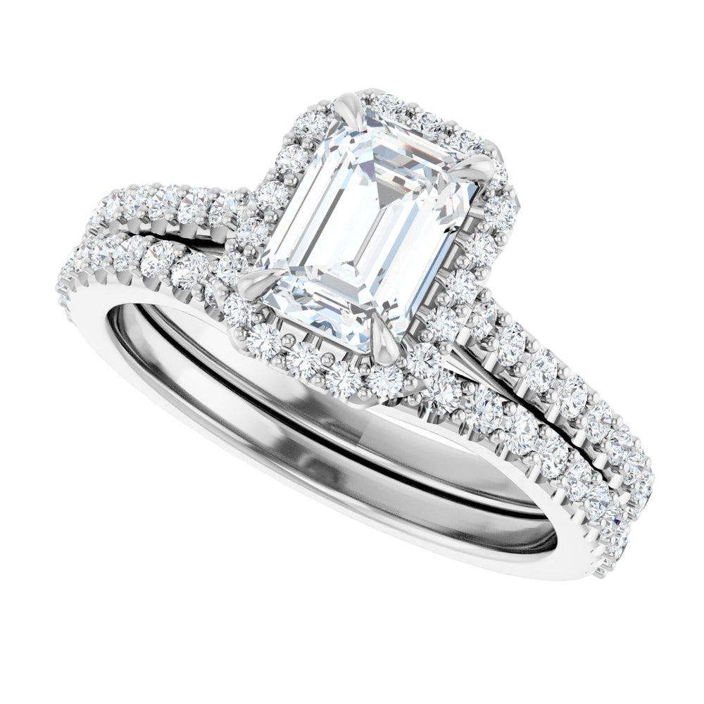 
                  
                    14K White Emerald 1 1/4 ct Engagement Ring
                  
                