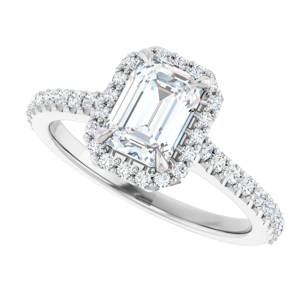 
                  
                    14K White Emerald 1 1/4 ct Engagement Ring
                  
                