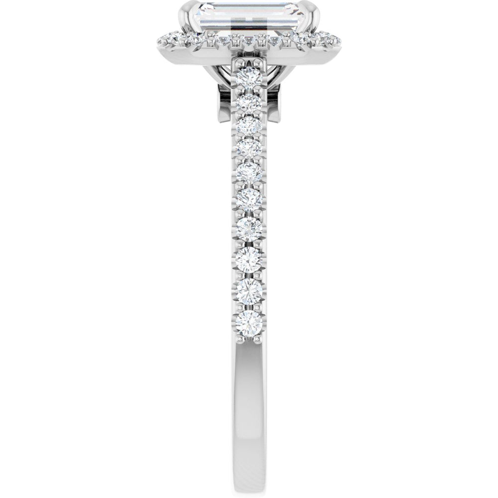 
                  
                    14K White Emerald 1 1/4 ct Engagement Ring
                  
                