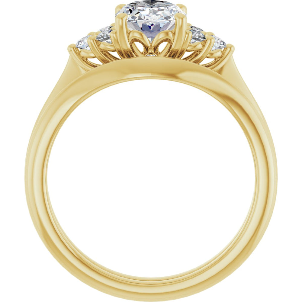
                  
                    14K Yellow Oval 1 ct Engagement Ring
                  
                
