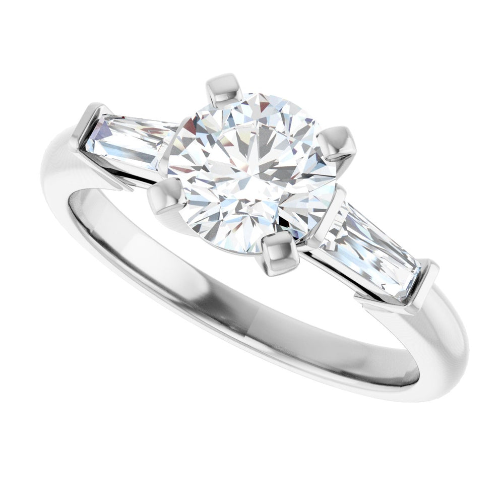 
                  
                    14K White Round 1 ct Engagement Ring
                  
                