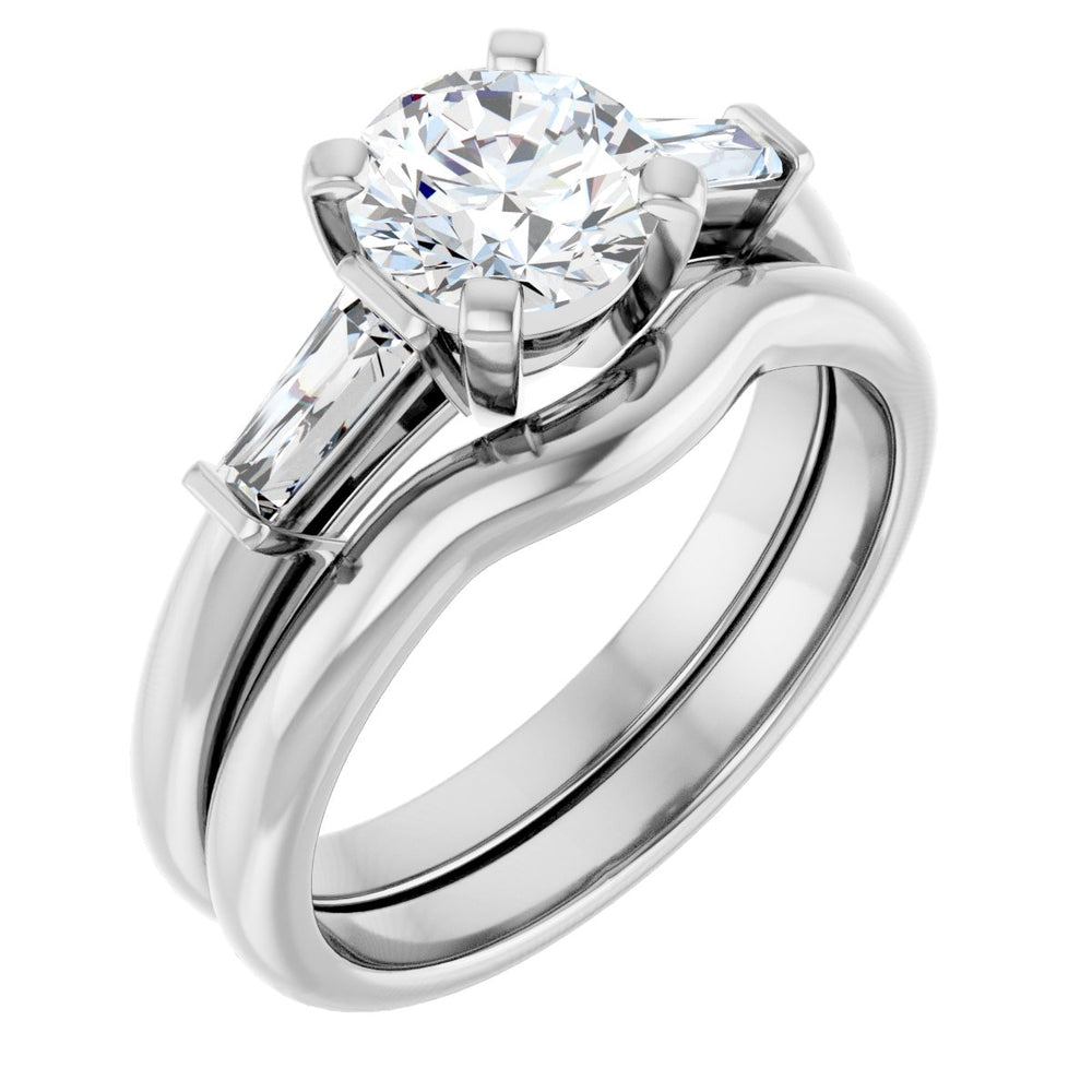 
                  
                    14K White Round 1 ct Engagement Ring
                  
                